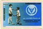DISABLED CHILD BEING HELPED 1003 Indian Post